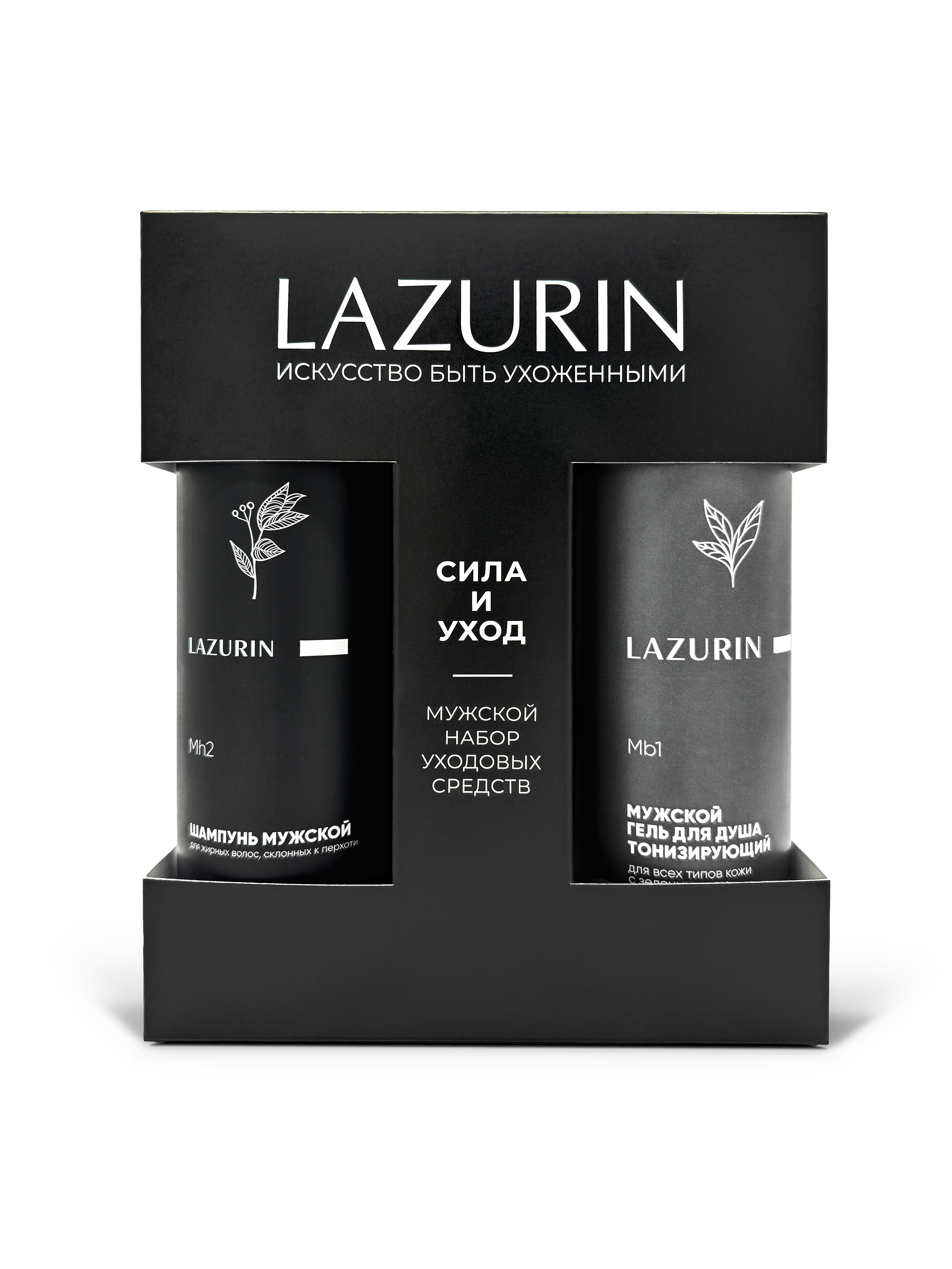 Мужской набор СИЛА И УХОД шампунь против перхоти и гель для душа тонизирующий